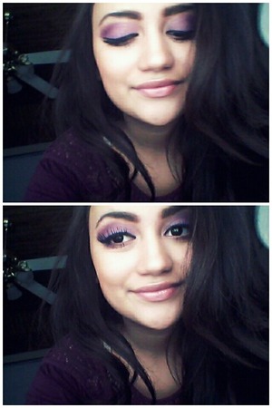Went with a purple color to compliment my brown eyes (: 