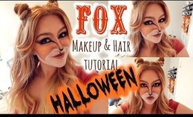 FOX MAKEUP & HAIR | Halloween tutorial