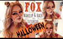 FOX MAKEUP & HAIR | Halloween tutorial