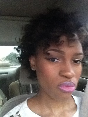 Bantu knot out, MAC dress it up pro longwear, NYX bare naked palette for eyes, la femme russet blush and coral blush