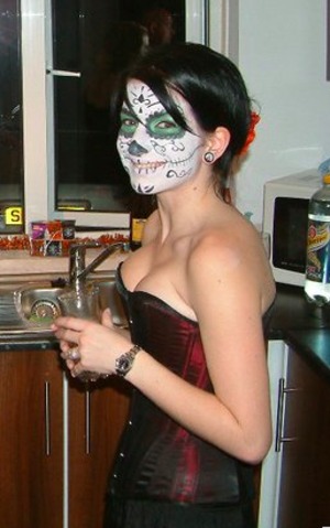 Halloween sugar skull makeup