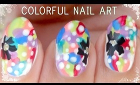 Pop Colorful Nail Art (Matte vs Glossy)