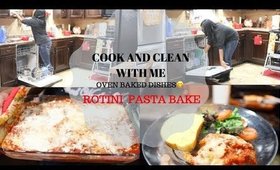 COOK AND CLEAN WITH ME/OVEN BAKED DISHES/ROTINI BAKED PASTA