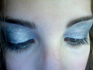 Eye make up before hip-hop crew performance at college!