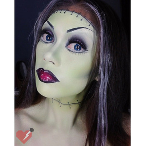 Frankenstein Halloween Makeup done by Alana Dawn get the details and products I used on our blog. www.LadyArtLooks.com