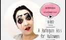 [ENGLISH version]A Harlequin kiss for Halloween makeup tutorial by queenlila.com x wearthistoday.com