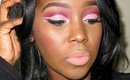 Pink gliiter cut crease Makeup tutorial