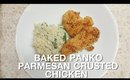 Baked Panko-Parmesan Crusted Chicken (Easy) | yummiebitez