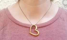 DIY Heart Charm Necklace