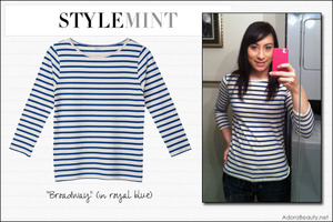 My new Stylemint tee, the Broadway (in royal blue)!