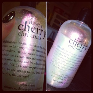 Philosophy 'have a cherry christmas' sparkly hair and body wash 