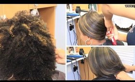 silk press on natural hair! cyn doll