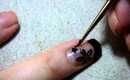 Black flower nail art tutorial