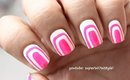 NO TOOLS !! *Cute* Pink & White Nail Art Designs Without using Tools