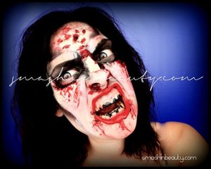 More info: 
http://smashinbeauty.com/the-walking-dead-zombie-makeup-tutorial-halloween-2012/
