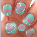 pink and blue hearts 