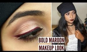 BOLD MAROON Makeup Look | NYE 2017 Makeup Tutorial | Stacey Castanha