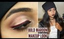 BOLD MAROON Makeup Look | NYE 2017 Makeup Tutorial | Stacey Castanha