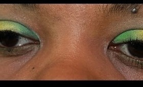 Spring Inspired eyes with green and yellow