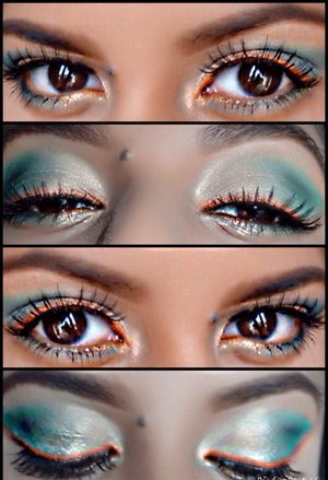 Green,gold and orange look.
Pls follow me on isntagram @makeup_katte  for more looks and tutorials :)☺️😉