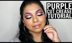 PURPLE CUT CREASE EYESHADOW TUTORIAL | MissBeautyAdikt