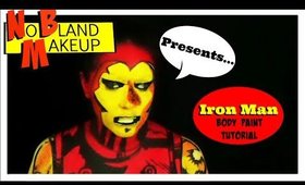 Iron Man Body Paint Tutorial (NoBlandMakeup)