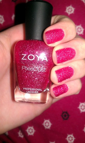 Painted my nails with the ZOYA PixieDust in the color MIRANDA. 