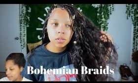 Super Trendy BOHO BOX BRAIDS on TWA | Bohemian Braids