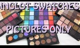 Inglot Eyeshadow Swatches | Pictures Only  (105 Eyeshadows)