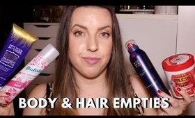 BODY CARE & HAIR CARE EMPTIES 2019 🗑️ AKA PRODUCTS I'VE USED UP