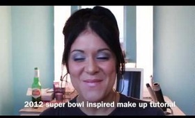 Go New York Giant ! 2012 Super Bowl Inspired Make Up Tutorial