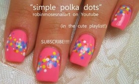 simple polka dot magic candy sprinkles! robin moses nail art design tutorial 726