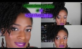 Green Smokey Eye w/ Bold Purple Lips 😍😍 l TotalDivaRea