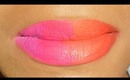 BRIGHT COLORFUL MATTE OMBRE LIPS-RED ORANGE PINK- excel matte