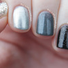 Silver to Black Ombre Nails