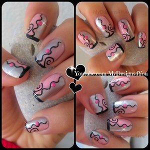 Easy Aztec Nail Art for Beginners | Grey and Pink Nails https://www.youtube.com/watch?v=uCDf6JJzamM