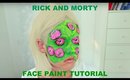 Rick and Morty eyehole man Halloween face paint tutorial
