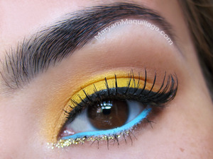 Beach inspired eye look perfect for any summer night! All info and how-to on my blog: http://www.maryammaquillage.com/2012/06/sun-sky-sand-waves-beach.html