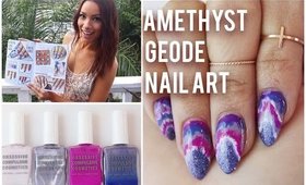 Amethyst Geode Nails | Music Festival Inspiration
