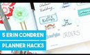 5 Erin Condren Planner Hacks
