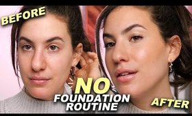 make your skin look AMAZING with NO FOUNDATION 😍| PERFECT for Work and School | Jamie Paige