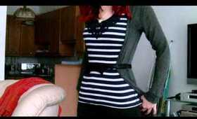 OOTD - casual but cute/stripes and lace =D