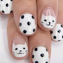 Cute kitty nails.