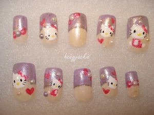 Hello Kitty nails :)