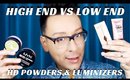 High End VS Drugstore Luminizers & HD Finishing Powder Makeup Tutorial - mathias4makeup