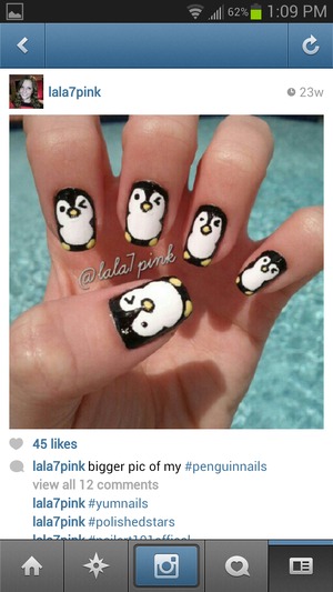 penguin nails I did a while back