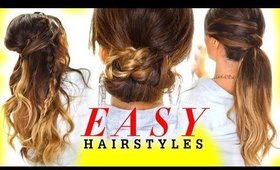 ★ 4 EASY HAIRSTYLES for GREASY Hair with Voloom | Holiday Hairstyles