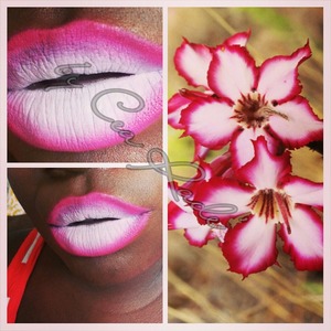 I mimicked this flower using eyeshadow