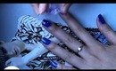 Space blue nails tutorial