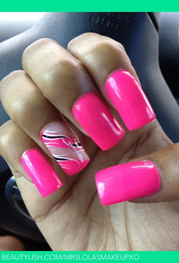 Hot Pink Nails | Chantea H.'s (mrslolasmakeupxo) Photo | Beautylish